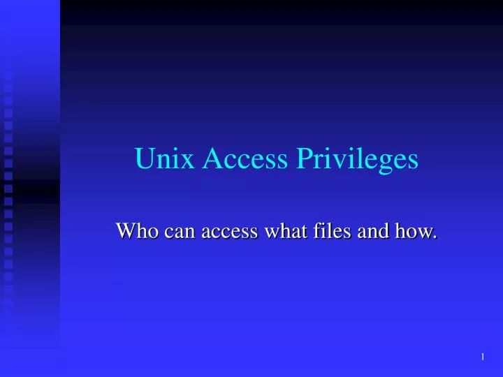 unix access privileges