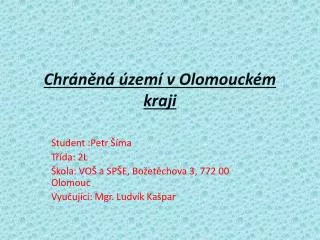 chr n n zem v olomouck m kraji