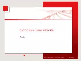 formation usine retraite