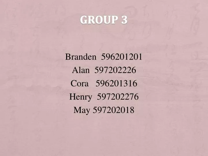 group 3