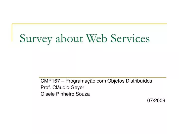 survey about web services