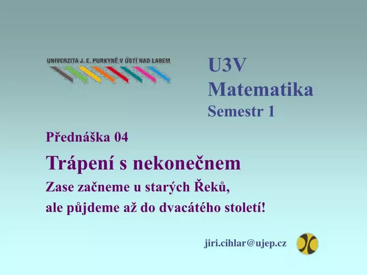 u3v matematika semestr 1