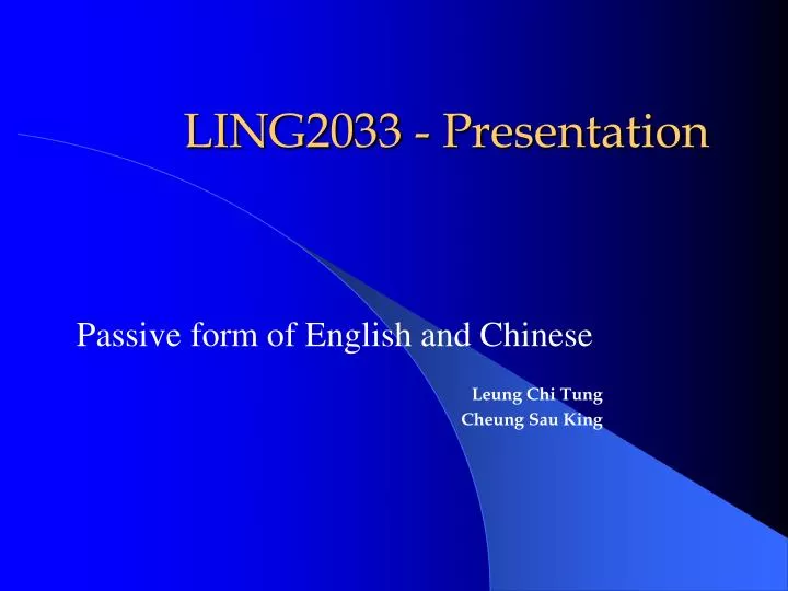 ling2033 presentation