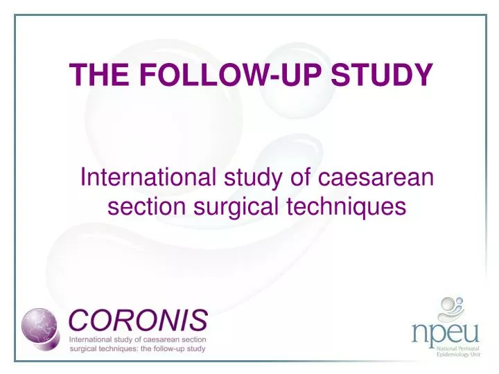 international study of caesarean section surgical techniques