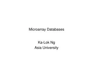Microarray Databases