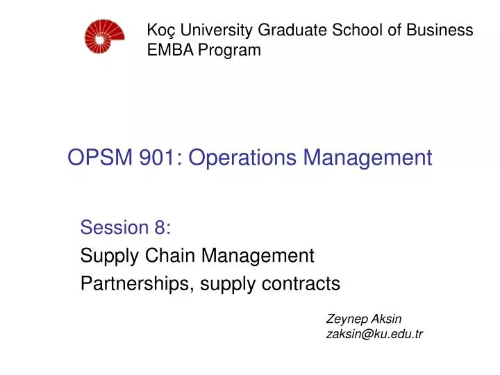 opsm 901 operations management