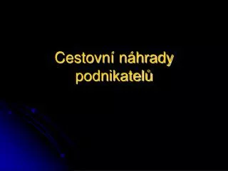 cestovn n hrady podnikatel