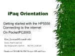 iPaq Orientation - slide 1