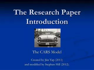 The Research Paper Introduction