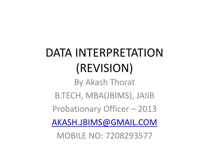 data interpretation revision
