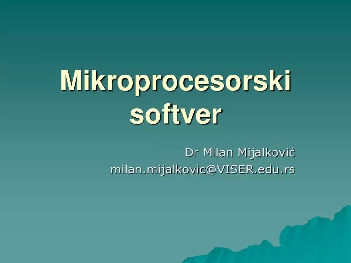 mikroprocesorski softver