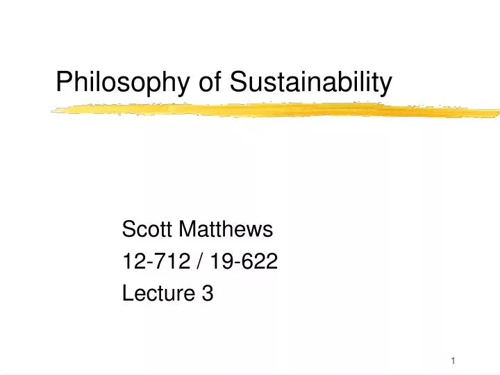 philosophy of sustainability