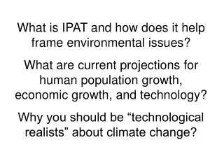 What is IPAT and how does it help frame environmental issues?