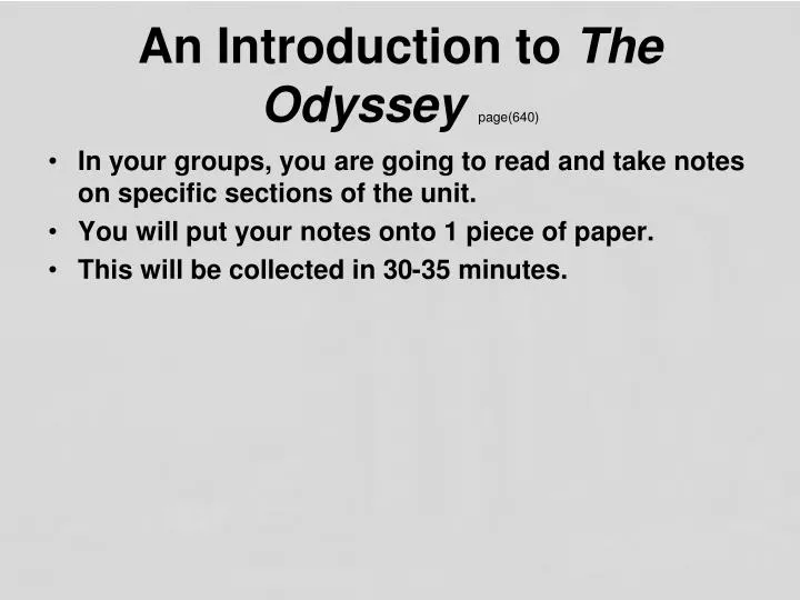 an introduction to the odyssey page 640