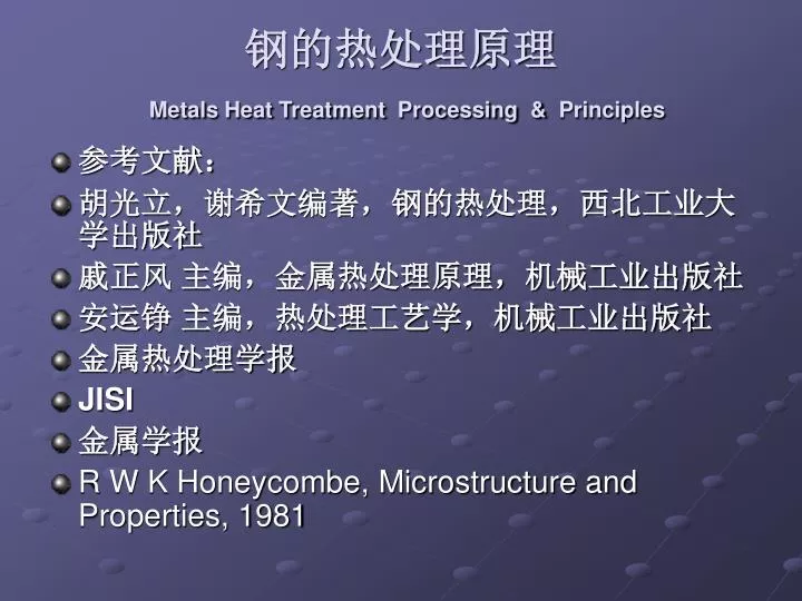metals heat treatment processing principles