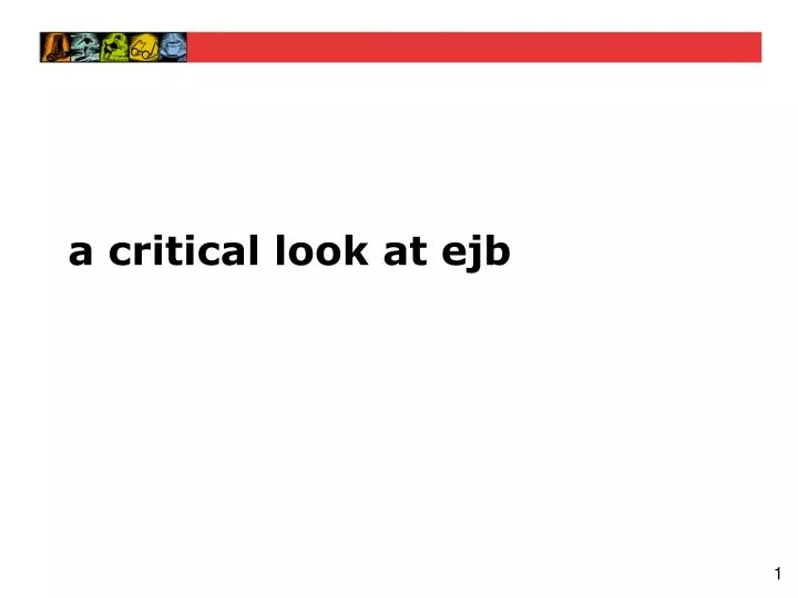 a critical look at ejb