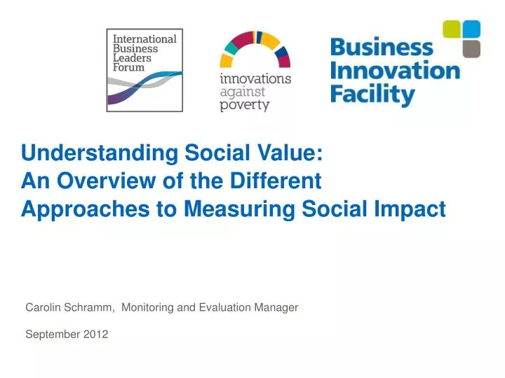 understanding social value an overview of the different approaches to measuring social impact