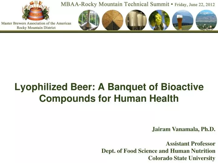 lyophilized beer a banquet of bioactive compounds for human health