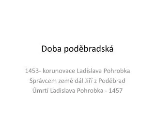 doba pod bradsk