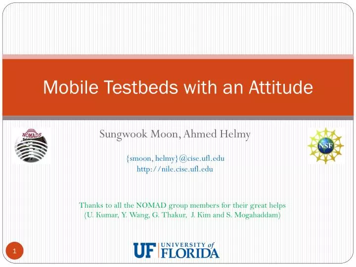 mobile testbeds with an attitude