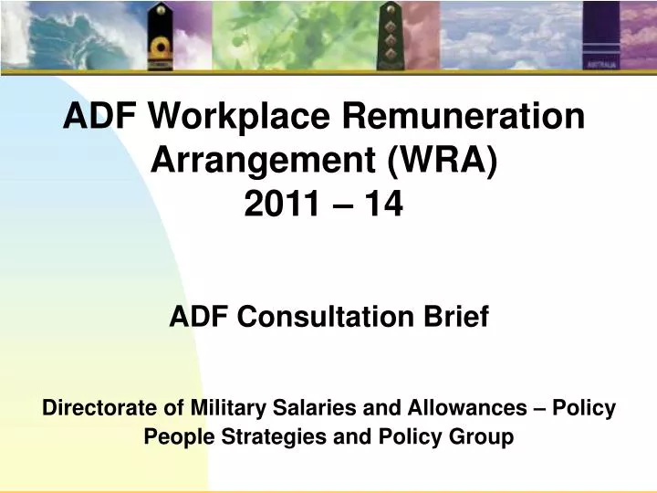 adf workplace remuneration arrangement wra 2011 14