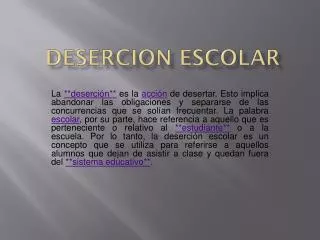 desercion escolar