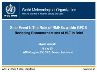 Side Event I: The Role of NMHSs within GFCS