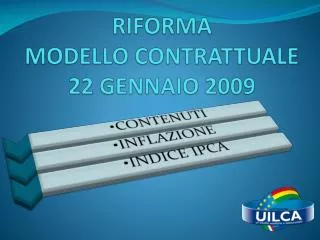 riforma modello contrattuale 22 gennaio 2009