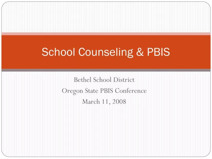 school counseling pbis