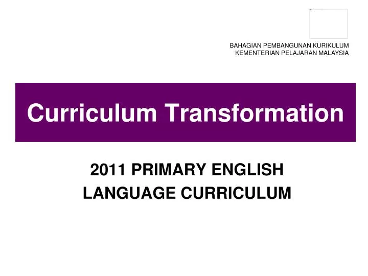 curriculum transformation