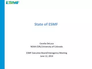 State of ESMF