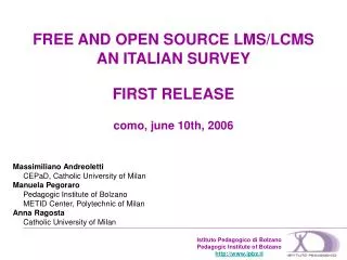 FREE AND OPEN SOURCE LMS/LCMS