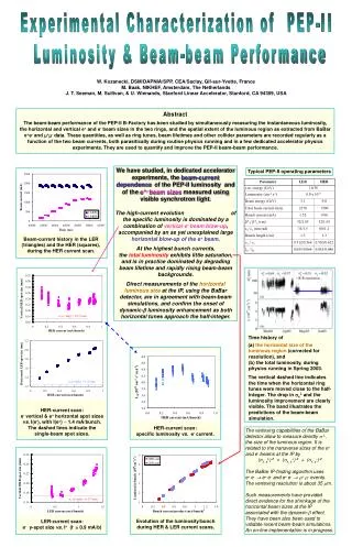 Experimental Characterization of PEP-II Luminosity &amp; Beam-beam Performance