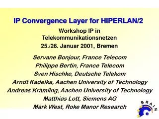 IP Convergence Layer for HIPERLAN/2