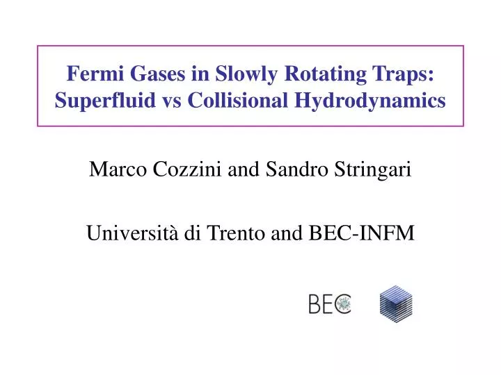 fermi gases in slowly rotating traps superfluid vs collisional hydrodynamics