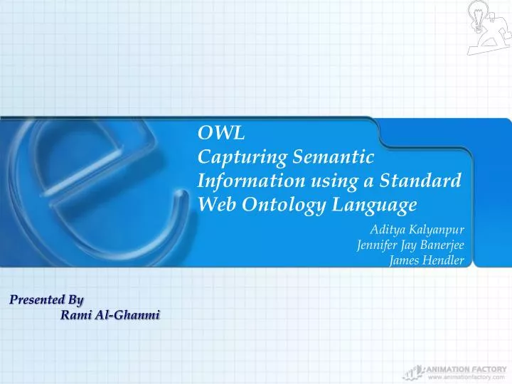 owl capturing semantic information using a standard web ontology language