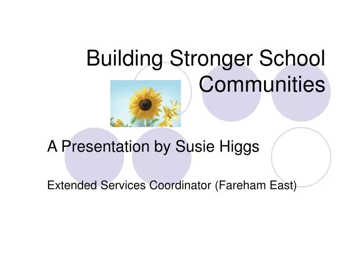 building stronger school communities
