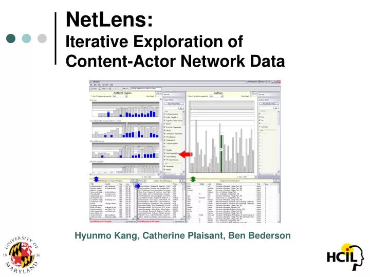 netlens iterative exploration of content actor network data