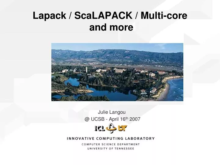 lapack scalapack multi core and more