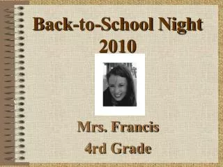 Back-to-School Night 2010