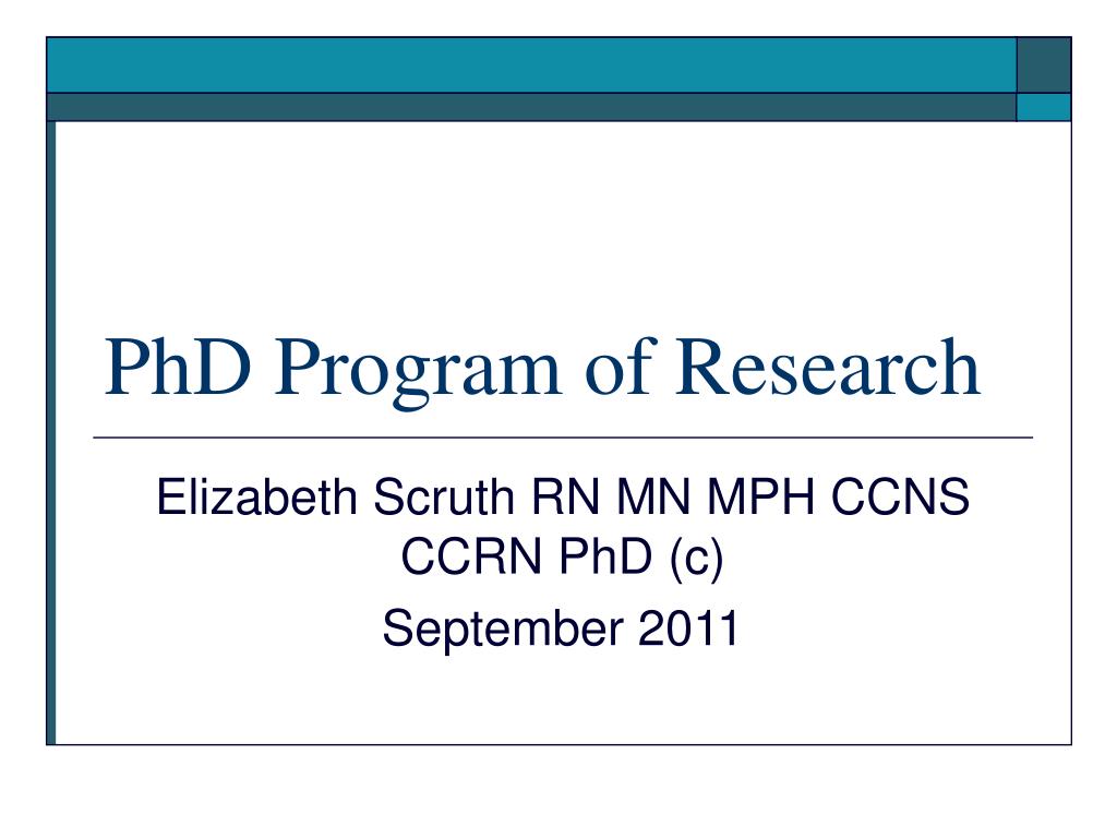 PPT - PhD Program of Research PowerPoint Presentation, free download ...