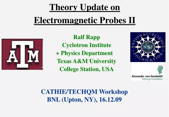 theory update on electromagnetic probes ii