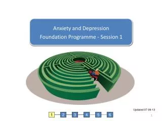Anxiety and Depression Foundation Programme - Session 1