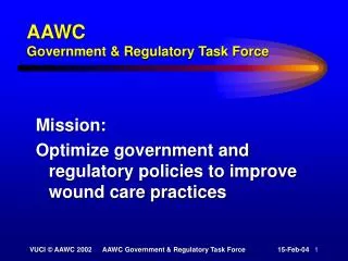 AAWC Government &amp; Regulatory Task Force
