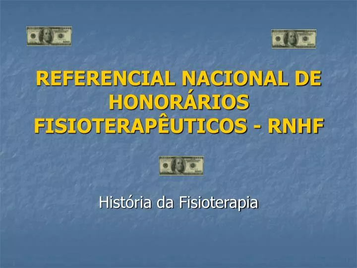 referencial nacional de honor rios fisioterap uticos rnhf
