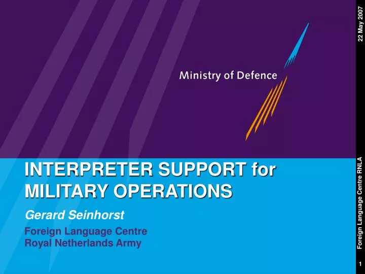 interpreter support for military operations