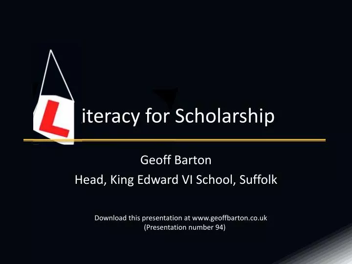 iteracy for scholarship