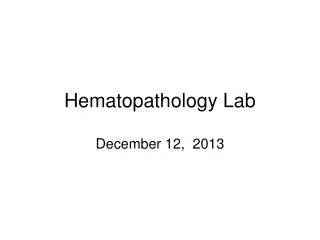 Hematopathology Lab