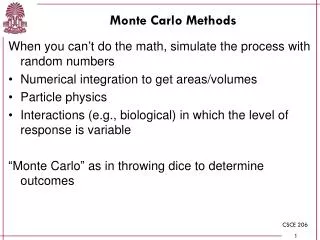 Monte Carlo Methods