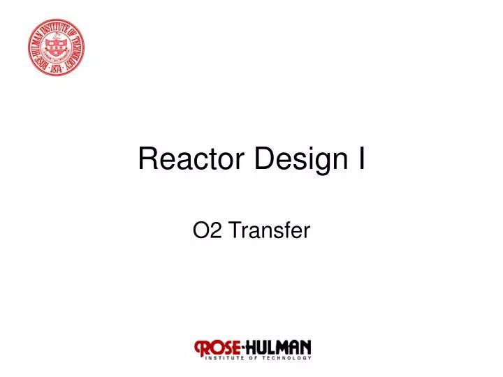 reactor design i
